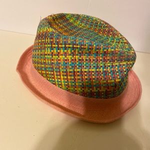 NWOT Henschel Hat Co. Unisex woven pastel colors fedora hat, L (fits up to 22”)